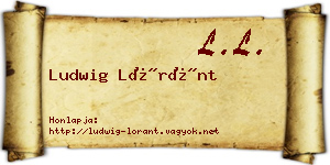 Ludwig Lóránt névjegykártya